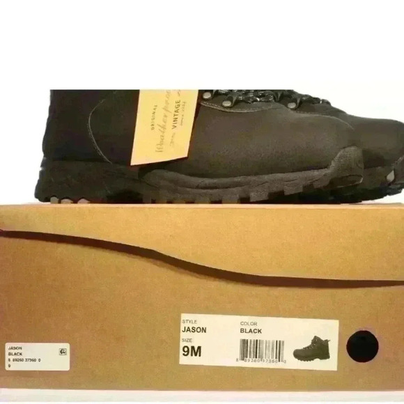 Weatherproof Vintage Jason Waterproof Hikers Black Leather Hiking Boots Boot